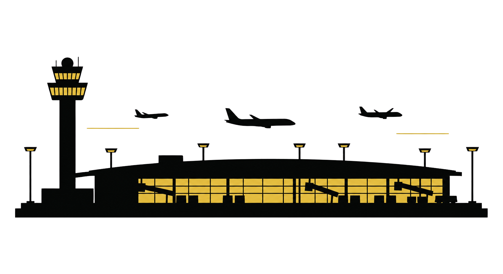 Luchthaven illustratie – Taxi Amber rijdt naar alle luchthavens